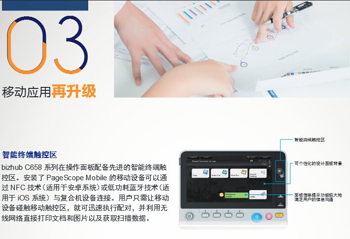 柯尼卡美能達彩色復印機C658移動應用再升級-科頤辦公